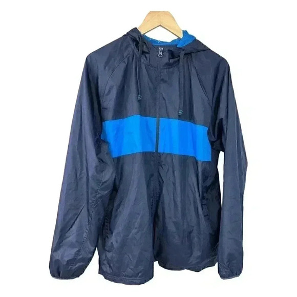 Starter Other - Vintage 90s Starter Windbreaker Blue Full-Zip jacket with hood Mens XL (46-48)